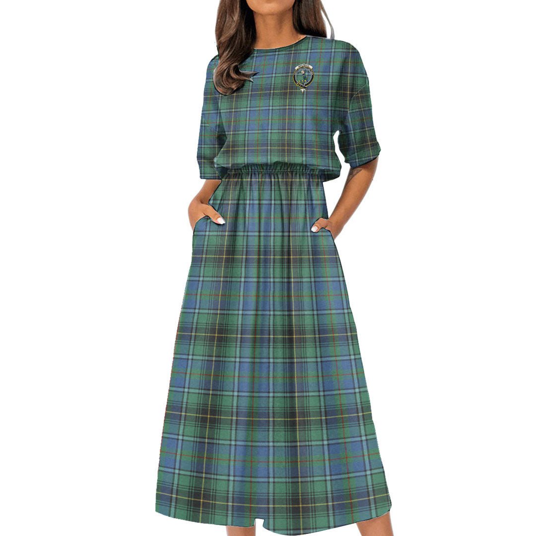 MacInnes Ancient Tartan Crest Women's Elastic Waist Dress