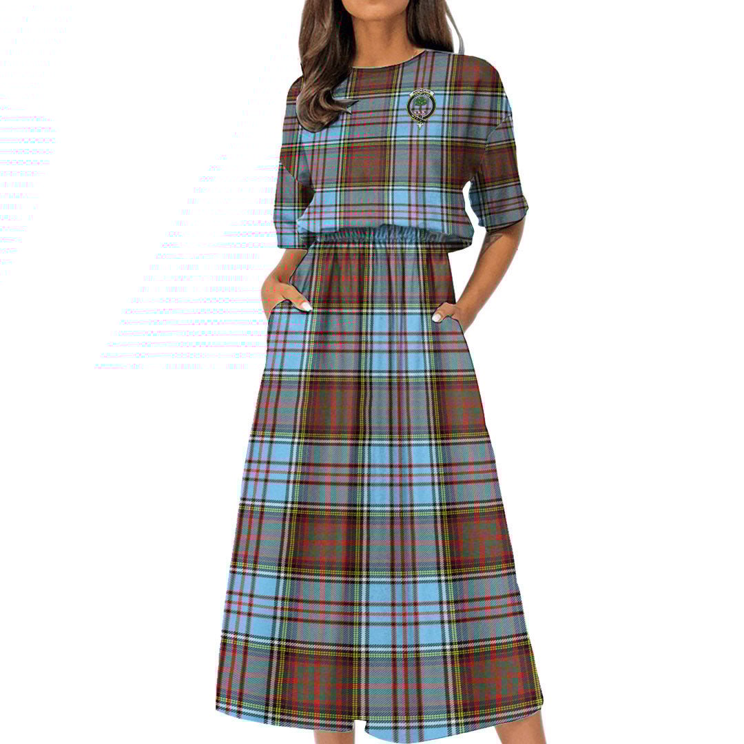 Anderson Ancient Tartan Crest Women's Elastic Waist Dress