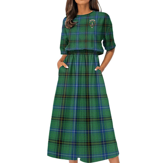 Henderson Ancient Tartan Crest Women's Elastic Waist Dress