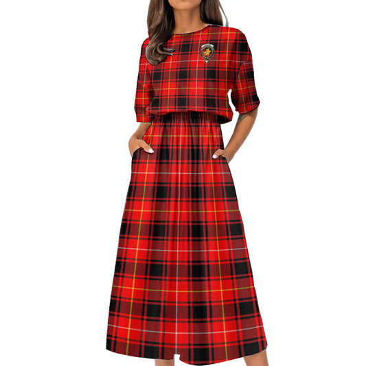 MacIver Modern Tartan Crest Women's Elastic Waist Dress