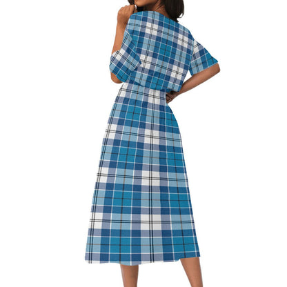 Roberton Tartan Crest Women's Elastic Waist Dress