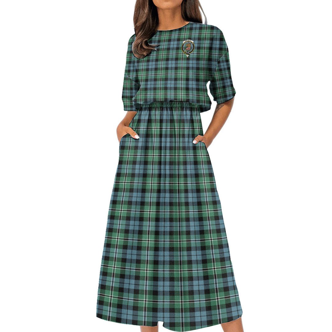 Melville Tartan Crest Women's Elastic Waist Dress