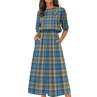 Napier Ancient Tartan Crest Women's Elastic Waist Dress