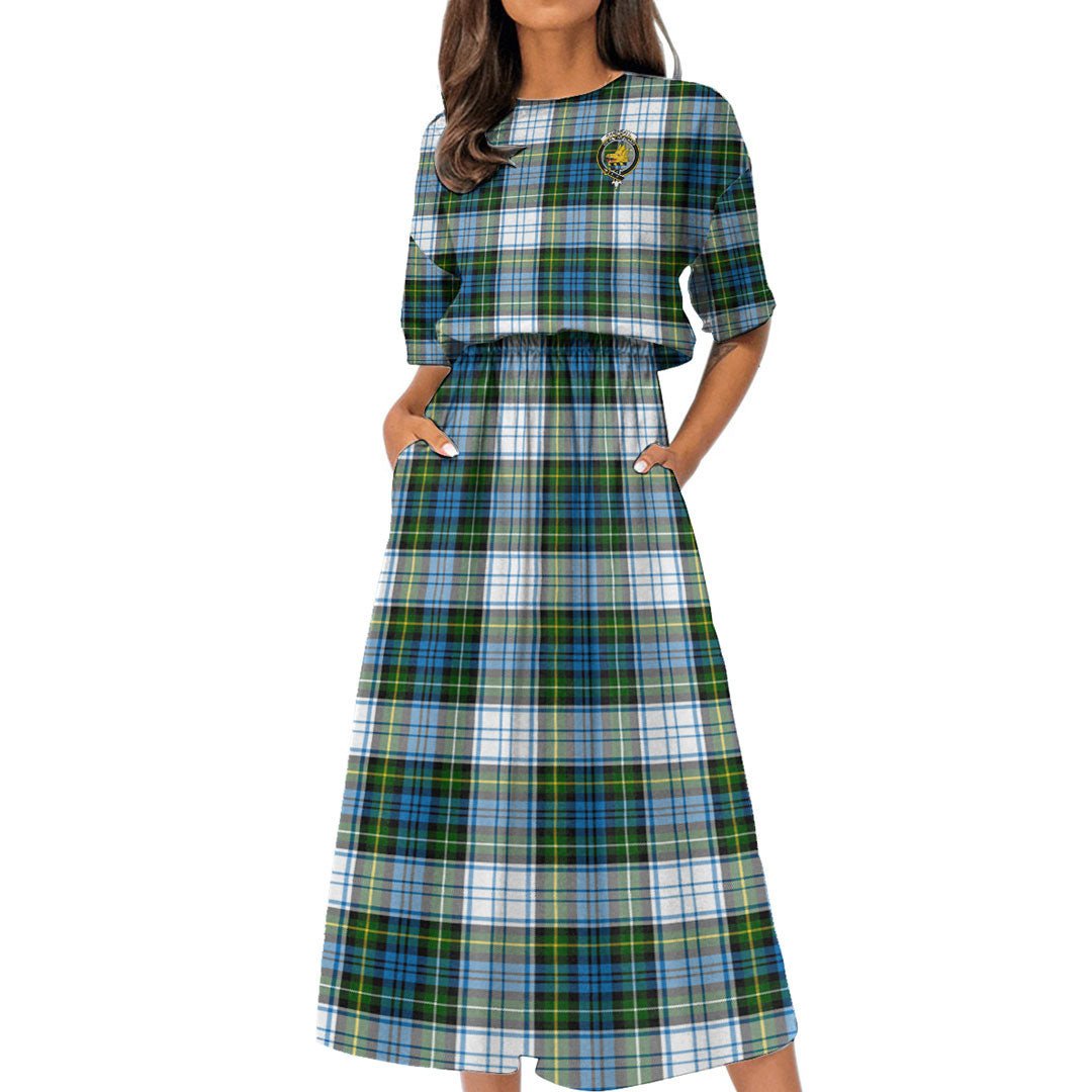 Campbell Dress Tartan Crest Women's Elastic Waist Dress