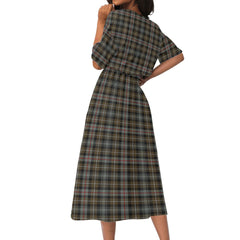 MacKenzie Weathered Tartan Crest Women's Elastic Waist Dress