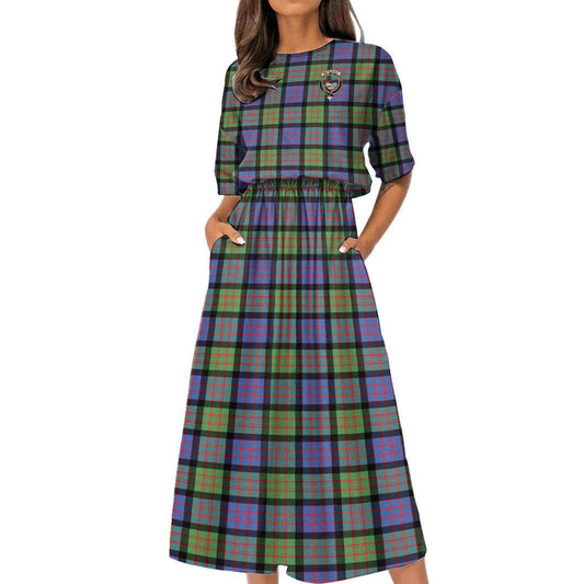 MacDonald Ancient Tartan Crest Women's Elastic Waist Dress