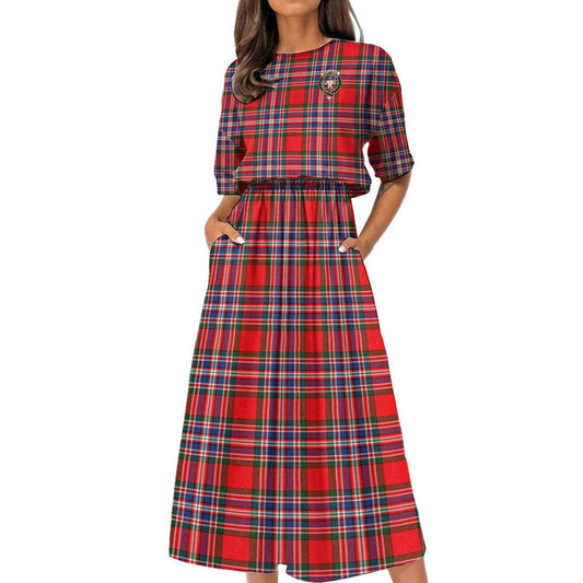 MacFarlane Modern Tartan Crest Women's Elastic Waist Dress