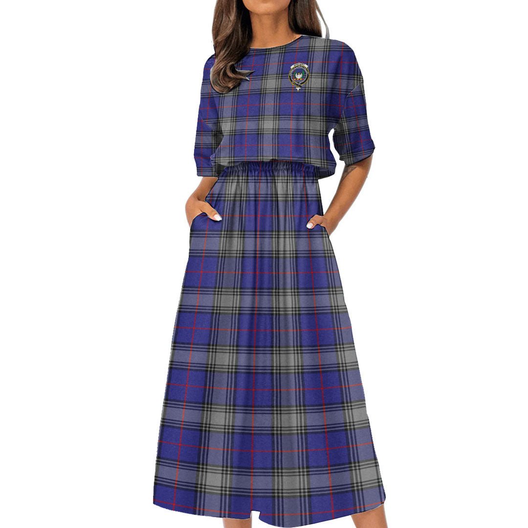 Kinnaird Tartan Crest Women's Elastic Waist Dress