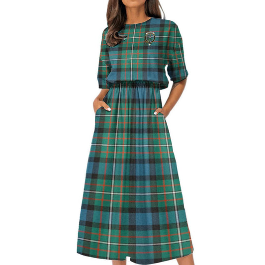 FERGUSON ANCIENT Tartan Crest Women's Elastic Waist Dress