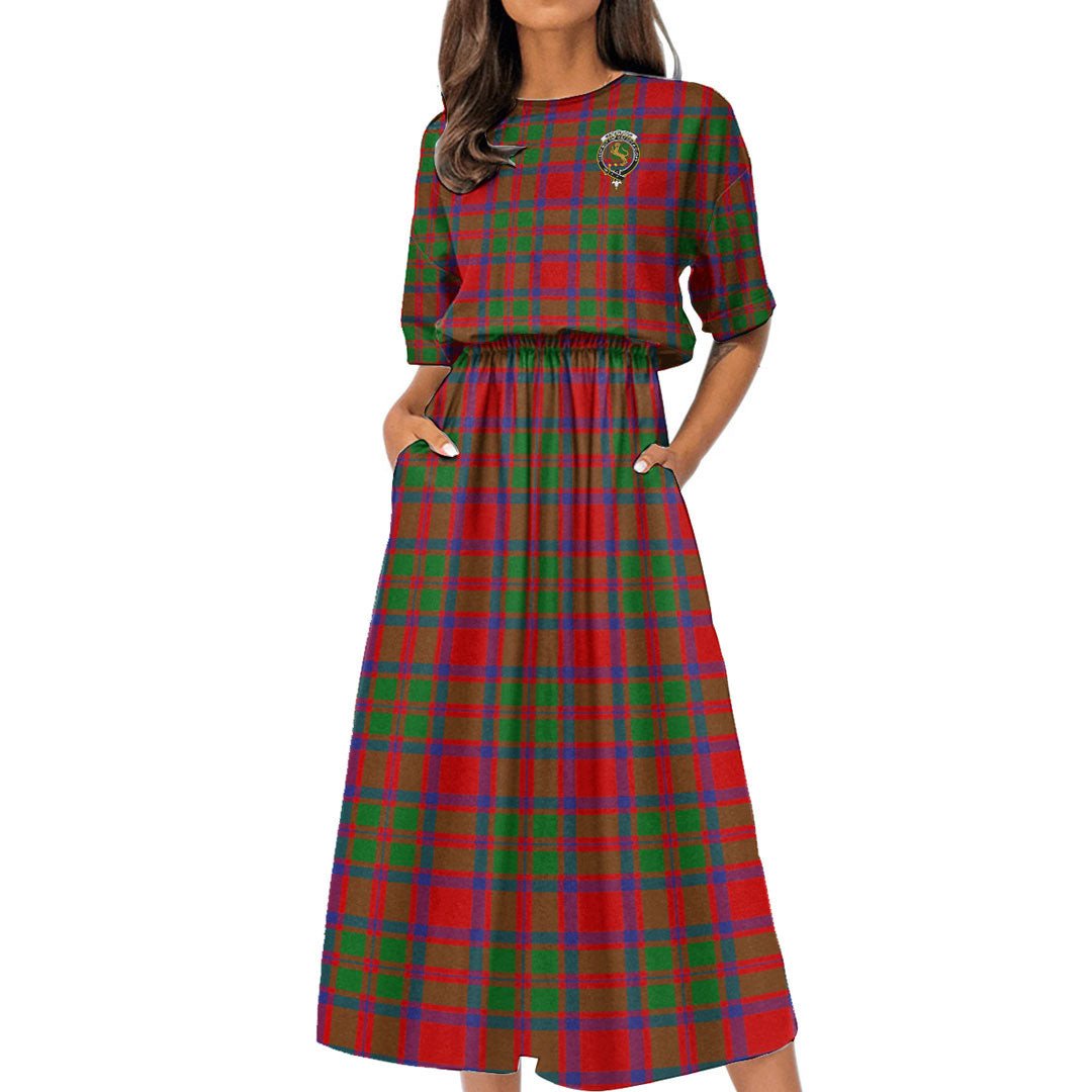 MacKintosh Modern Tartan Crest Women's Elastic Waist Dress