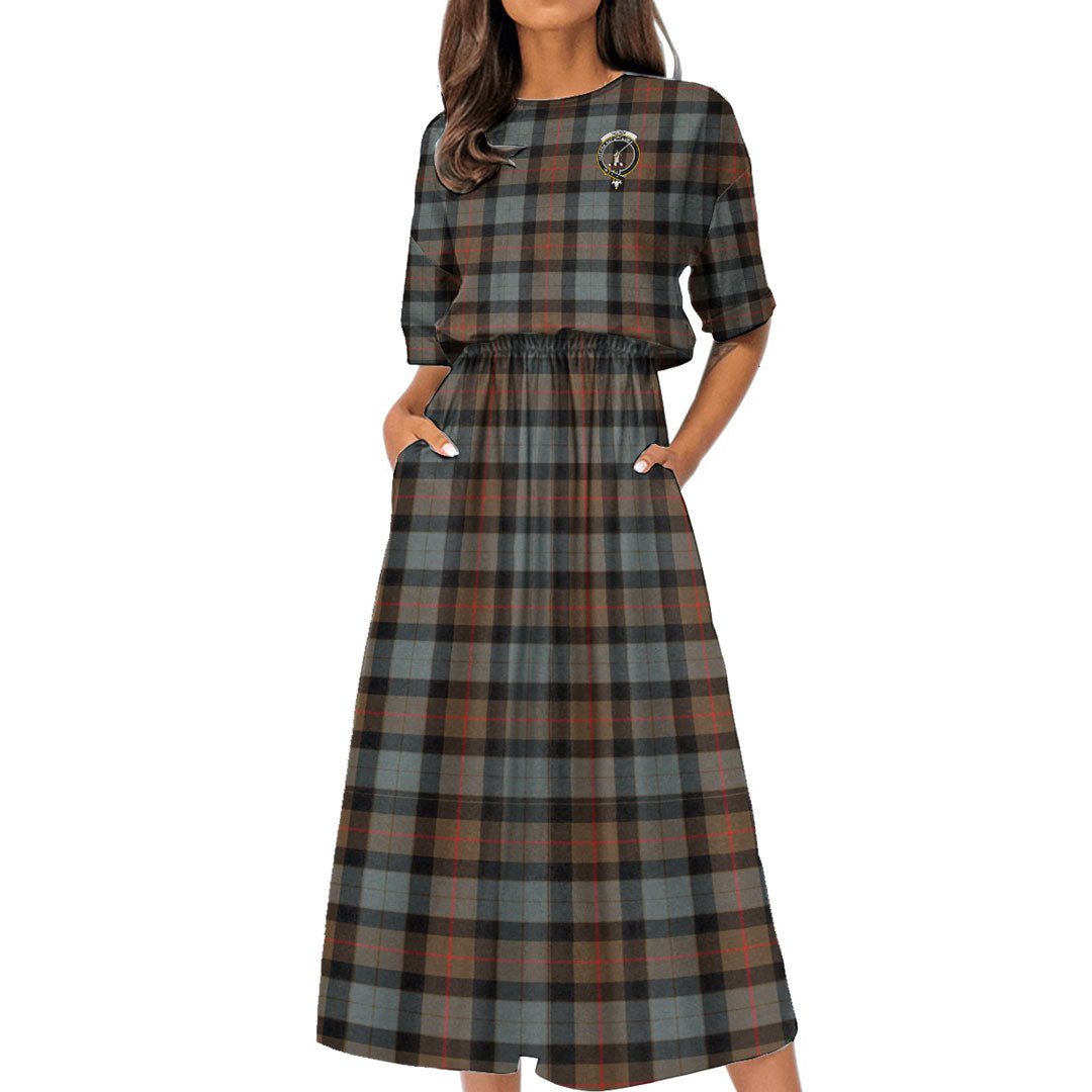 Gunn Weathered Tartan Crest Women's Elastic Waist Dress