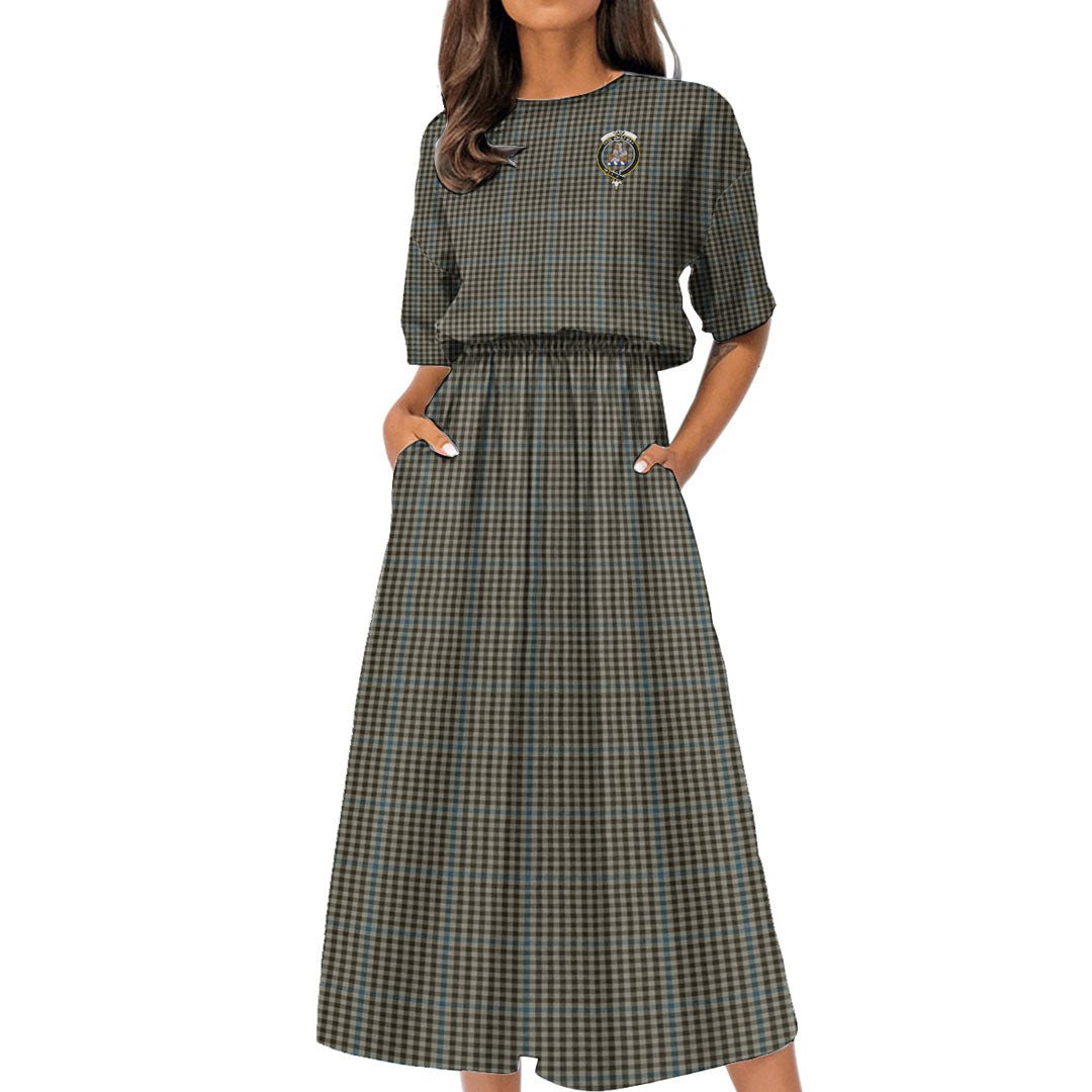 Haig Check Tartan Crest Women's Elastic Waist Dress