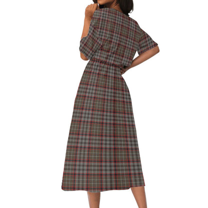 Nicolson Hunting Weathered Tartan Crest Women's Elastic Waist Dress