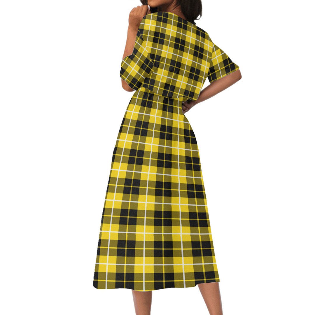 Barclay Dress Modern Tartan Crest Women's Elastic Waist Dress