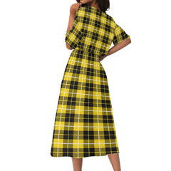 Barclay Dress Modern Tartan Crest Women's Elastic Waist Dress
