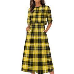 Barclay Dress Modern Tartan Crest Women's Elastic Waist Dress