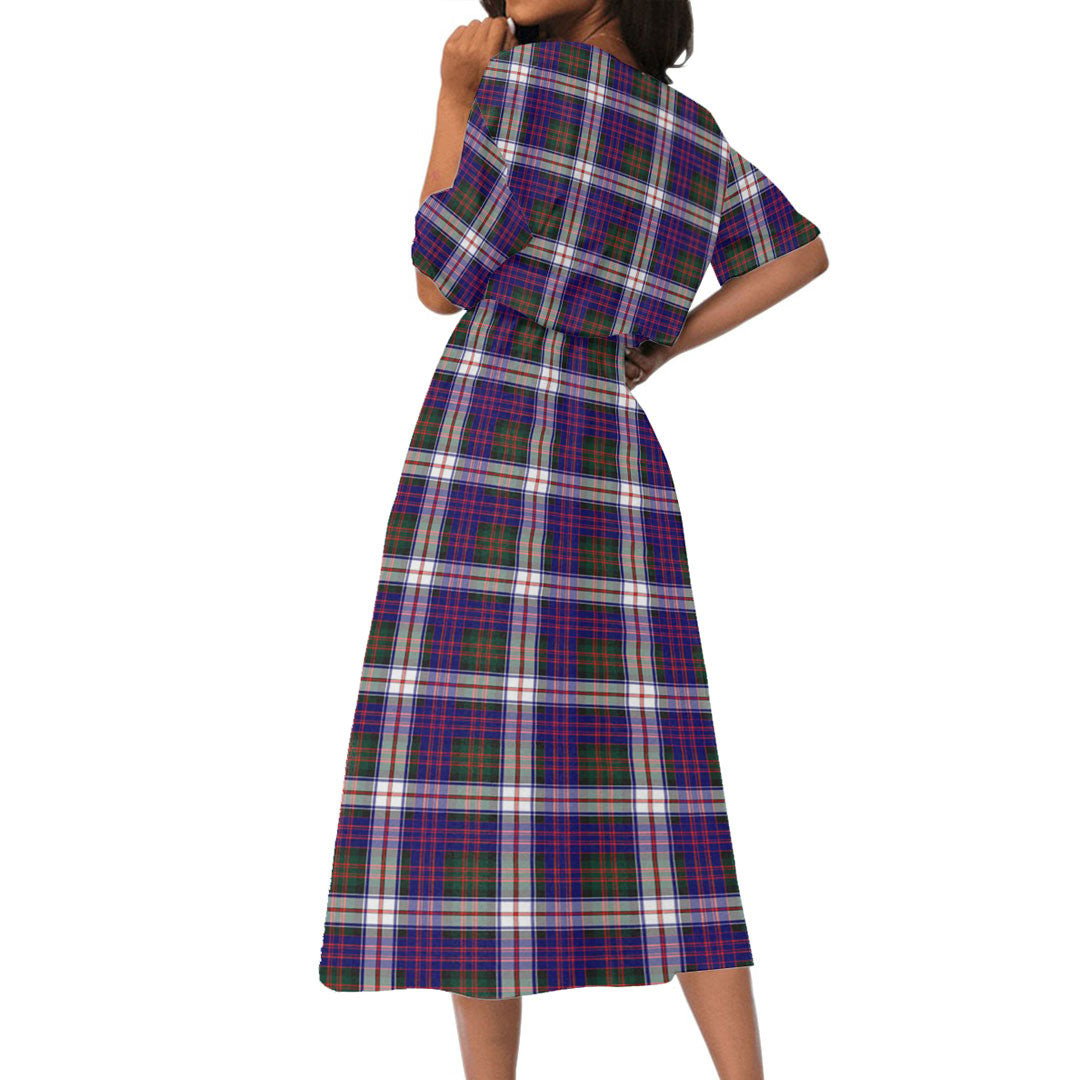 MacDonald Dress Modern Tartan Crest Women's Elastic Waist Dress