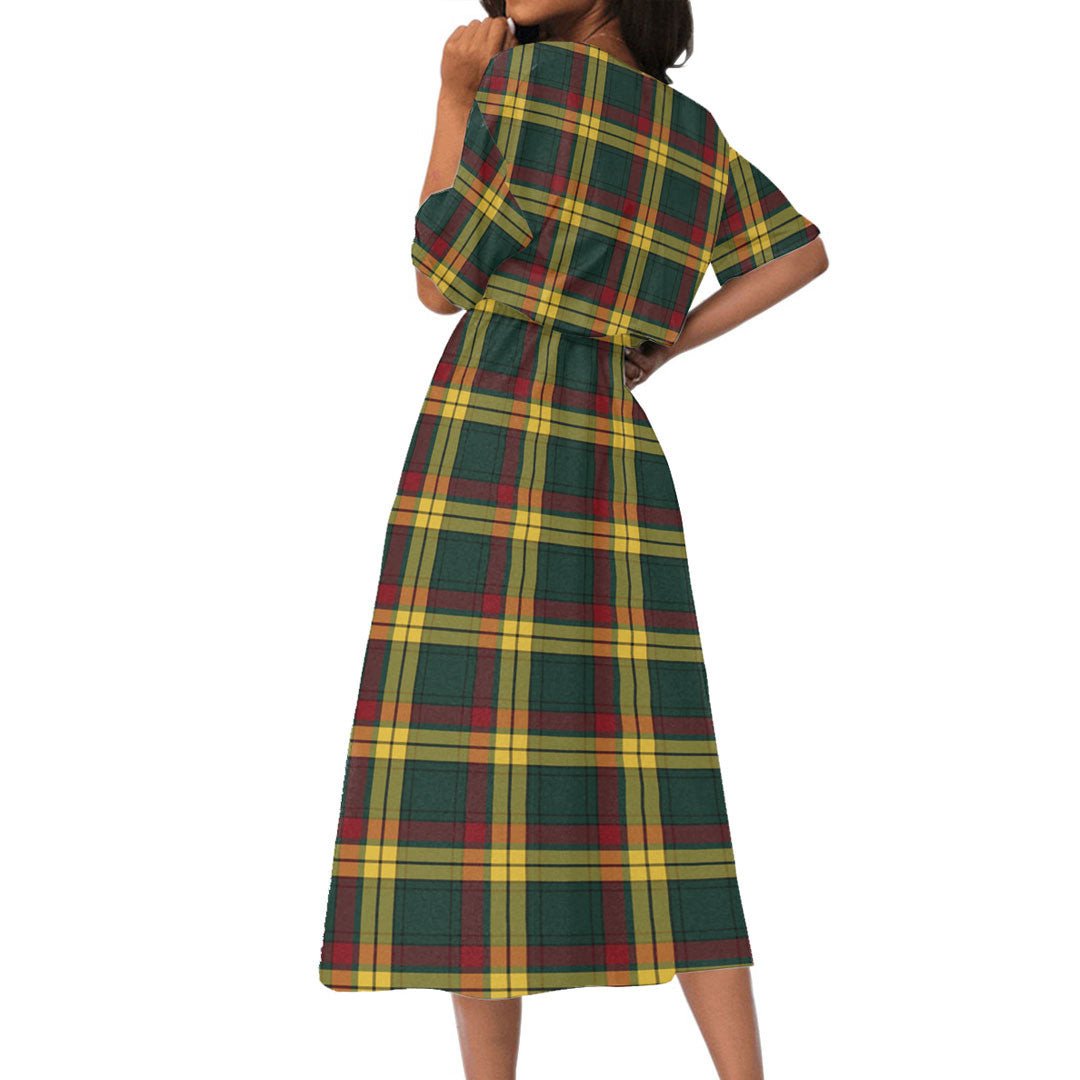 MacMillan Old Modern Tartan Crest Women's Elastic Waist Dress