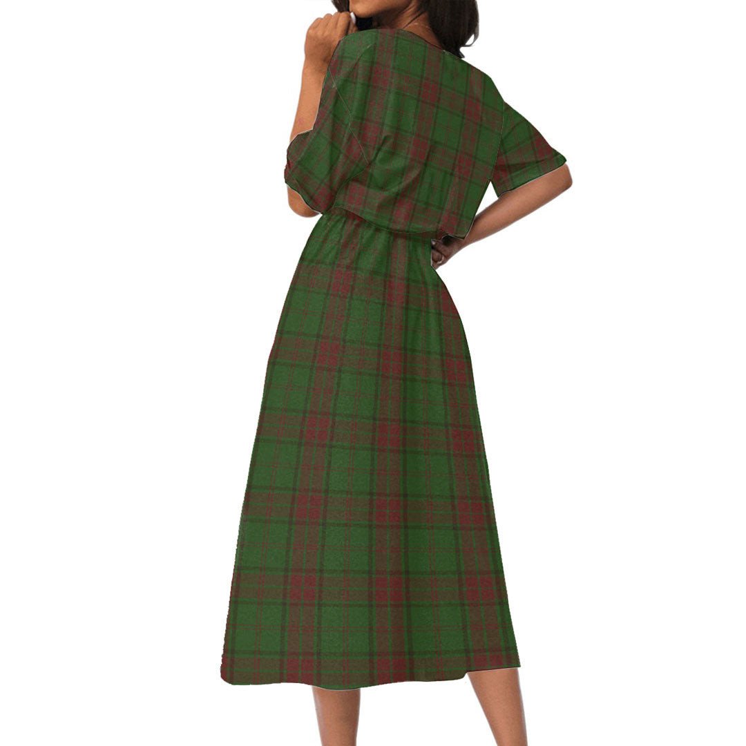 Maxwell Hunting Tartan Crest Women's Elastic Waist Dress