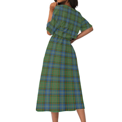 MacMillan Hunting Ancient Tartan Plaid Women's Elastic Waist Dress