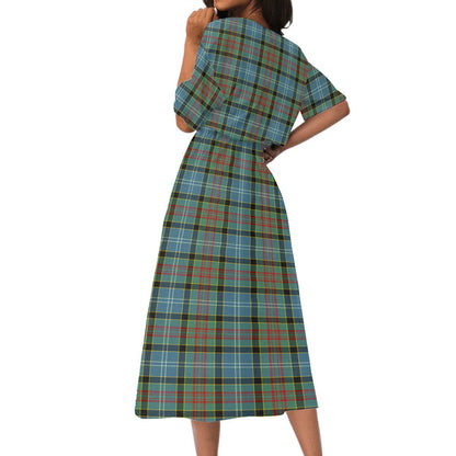 Paisley District Tartan Crest Women's Elastic Waist Dress