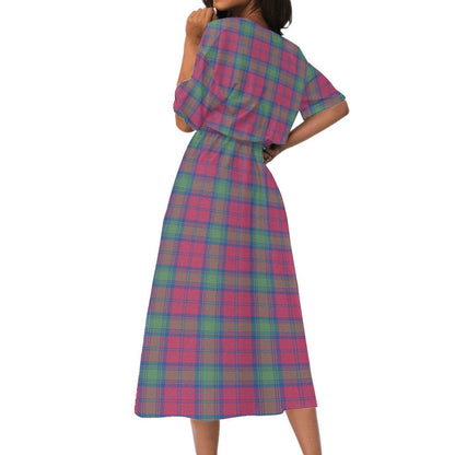 Lindsay Ancient Tartan Crest Women's Elastic Waist Dress