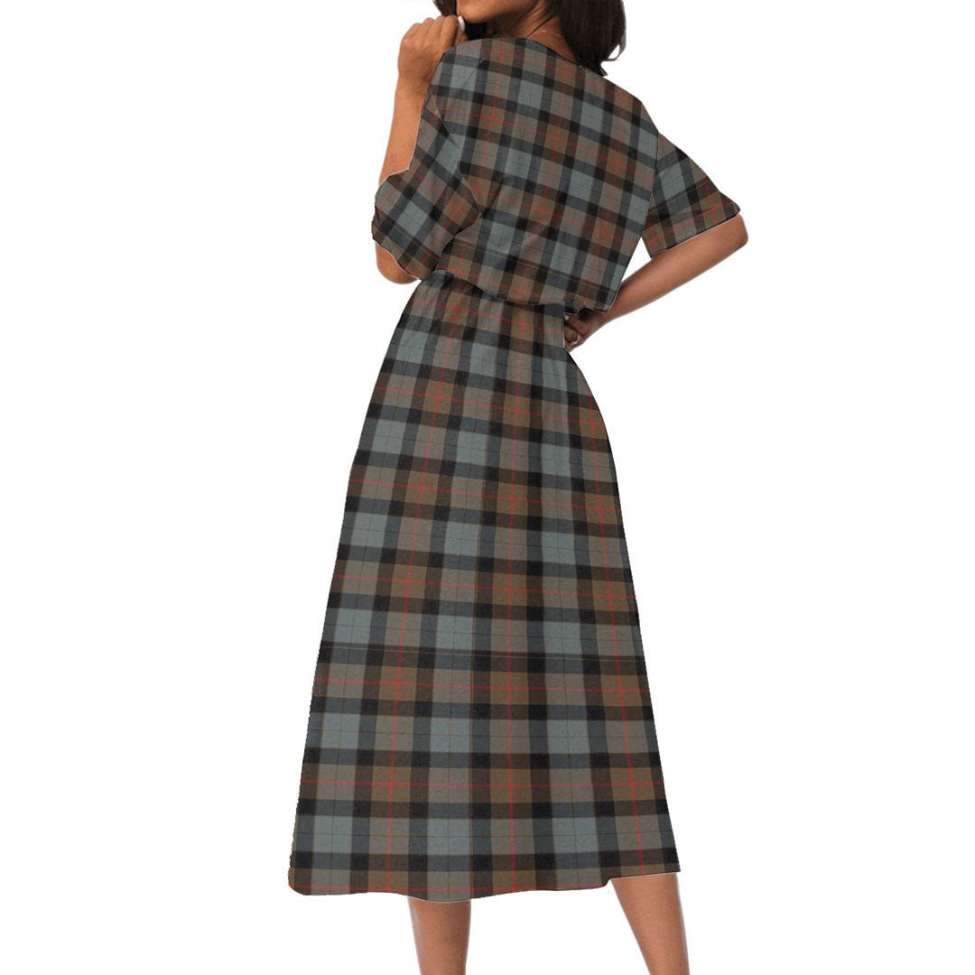 Gunn Weathered Tartan Crest Women's Elastic Waist Dress