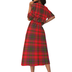 MacDougall Modern Tartan Plaid Women's Elastic Waist Dress