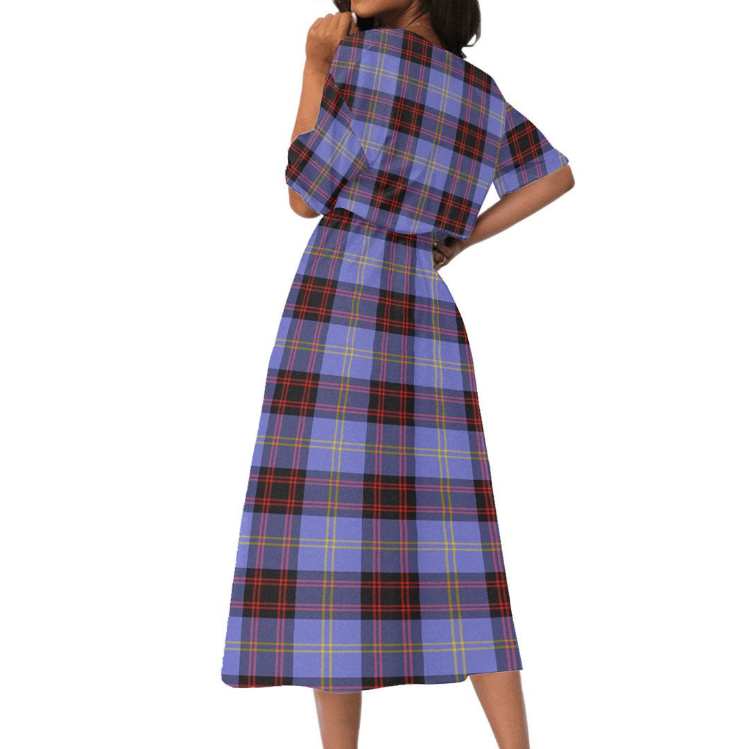 Rutherford Tartan Crest Women's Elastic Waist Dress