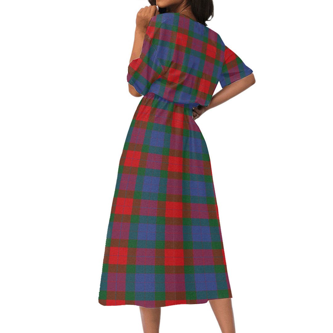 Mar Tartan Crest Women's Elastic Waist Dress