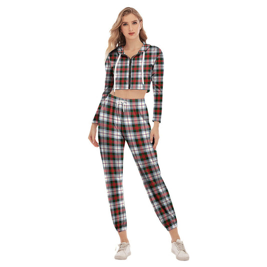 MacDuff Dress Modern Tartan Plaid Crop Hoodie Sports Sets