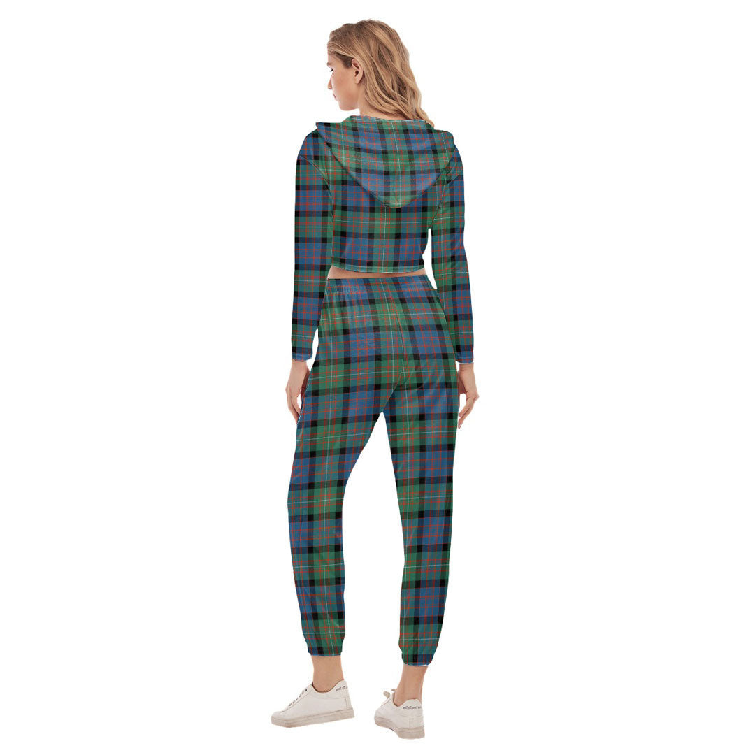 MacDonnell of Glengarry Ancient Tartan Plaid Crop Hoodie Sports Sets