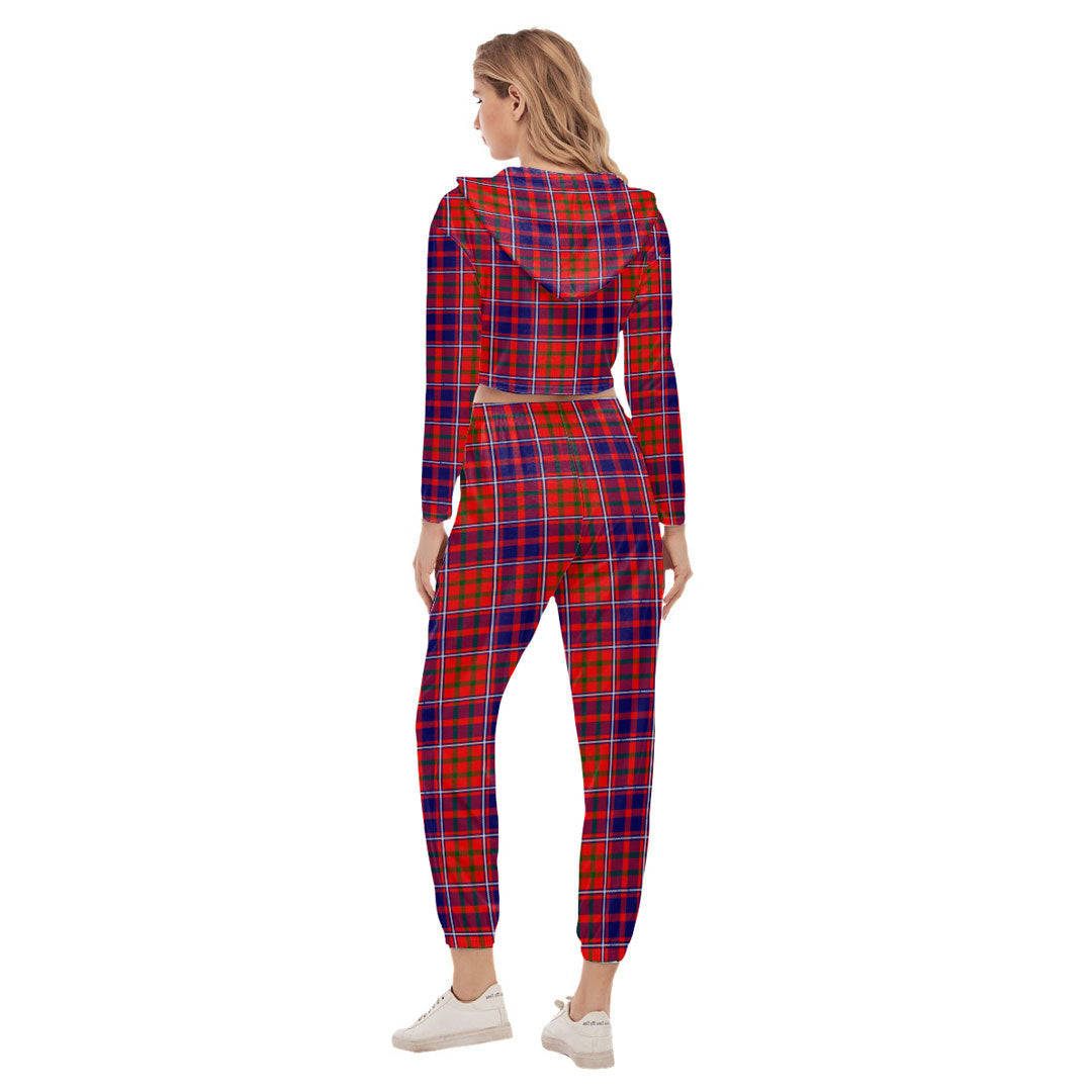 Cameron of Lochiel Modern Tartan Plaid Crop Hoodie Sports Sets