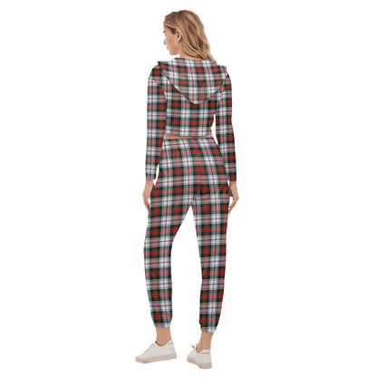 MacDuff Dress Modern Tartan Plaid Crop Hoodie Sports Sets