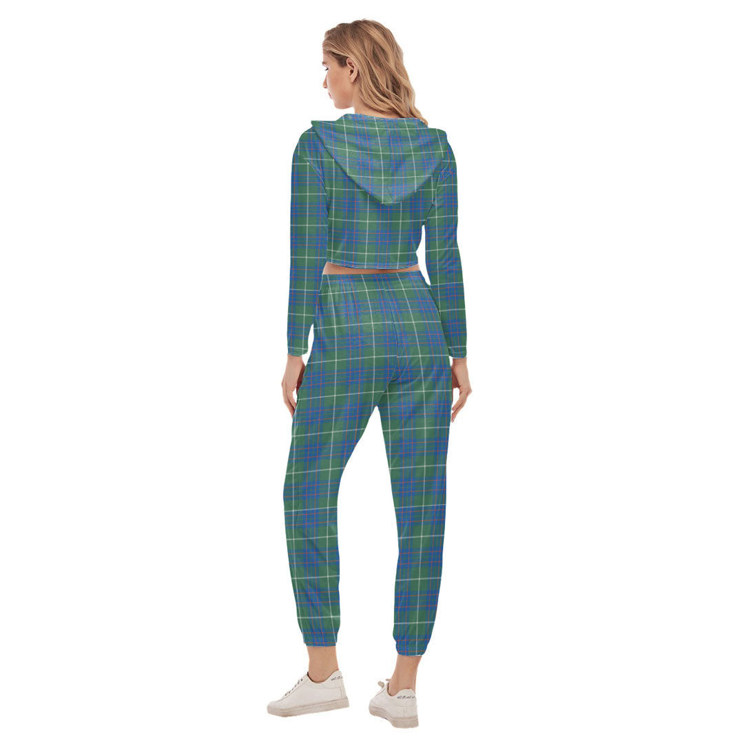 MacIntyre Hunting Ancient Tartan Plaid Crop Hoodie Sports Sets