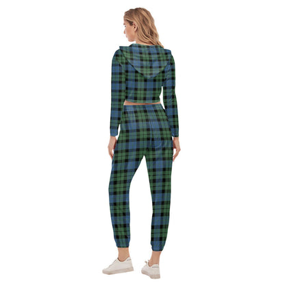 MacKay Ancient Tartan Plaid Crop Hoodie Sports Sets