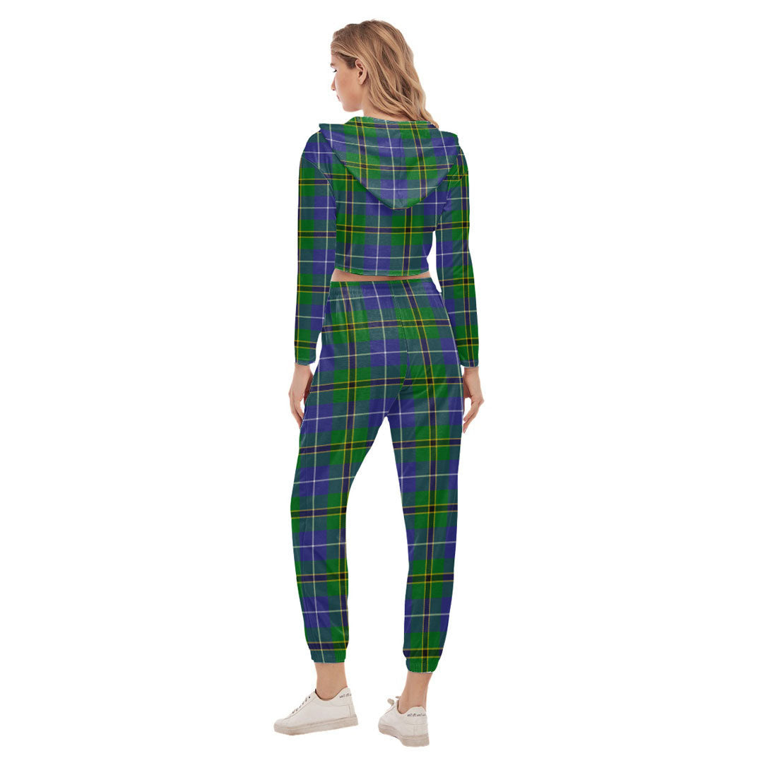 Turnbull Hunting Tartan Plaid Crop Hoodie Sports Sets