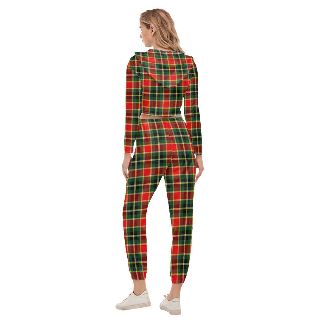 MacLachlan Hunting Modern Tartan Plaid Crop Hoodie Sports Sets