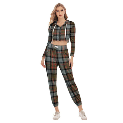 MacLaren Weathered Tartan Plaid Crop Hoodie Sports Sets