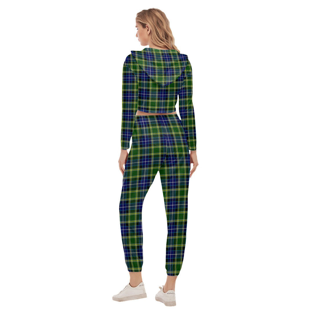 MacKellar Tartan Plaid Crop Hoodie Sports Sets