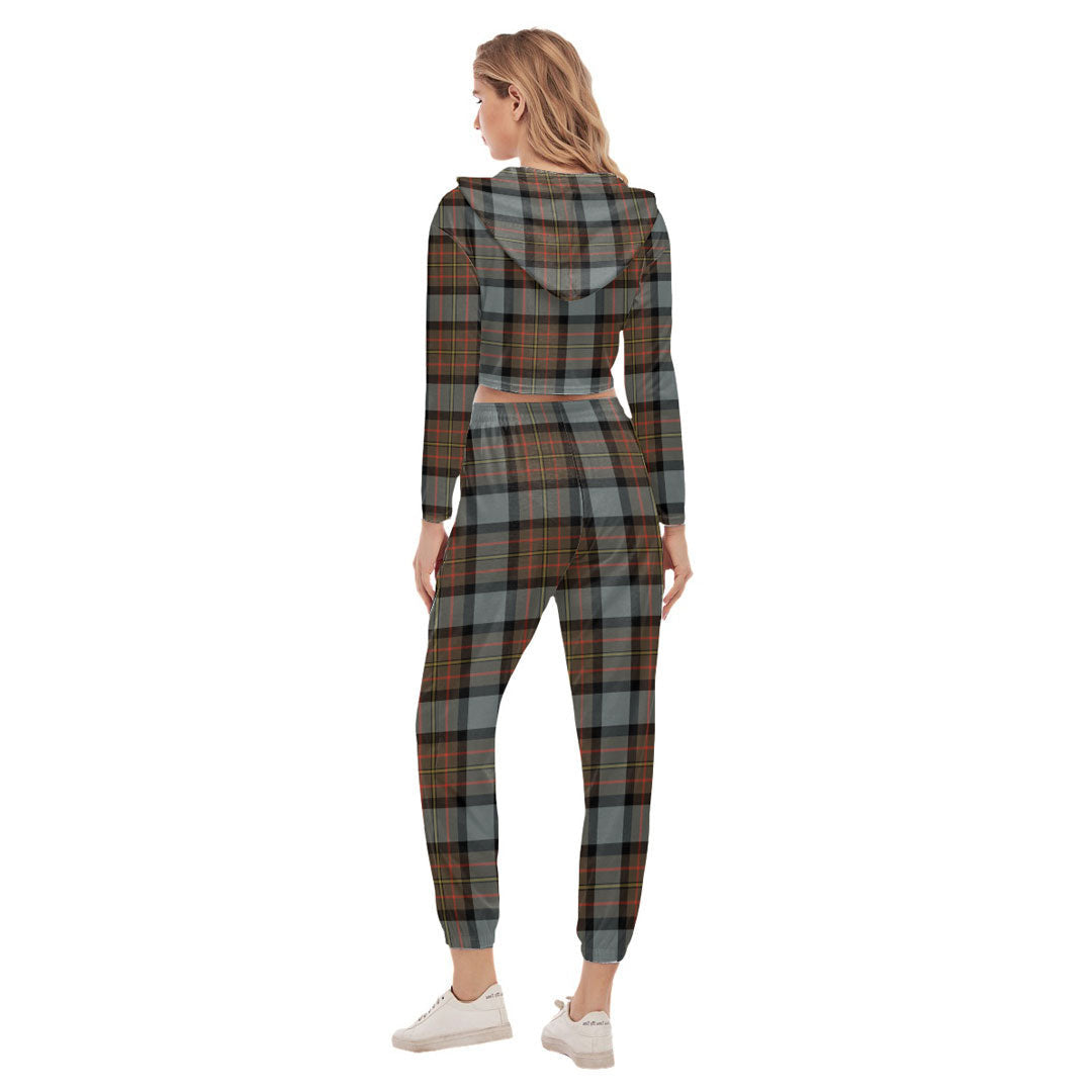 MacLaren Weathered Tartan Plaid Crop Hoodie Sports Sets