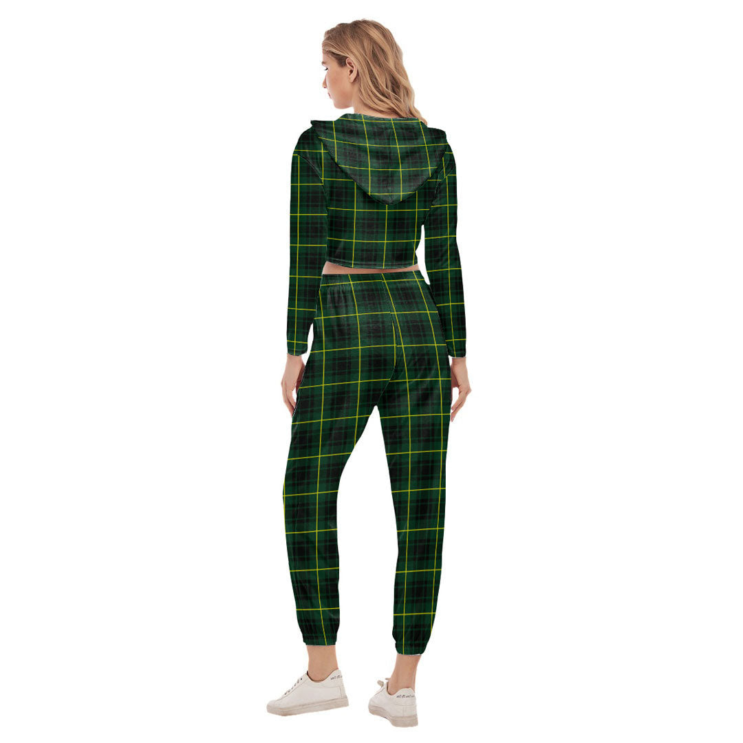 MacArthur Modern Tartan Plaid Crop Hoodie Sports Sets