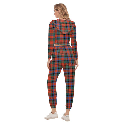 MacDuff Ancient Tartan Plaid Crop Hoodie Sports Sets