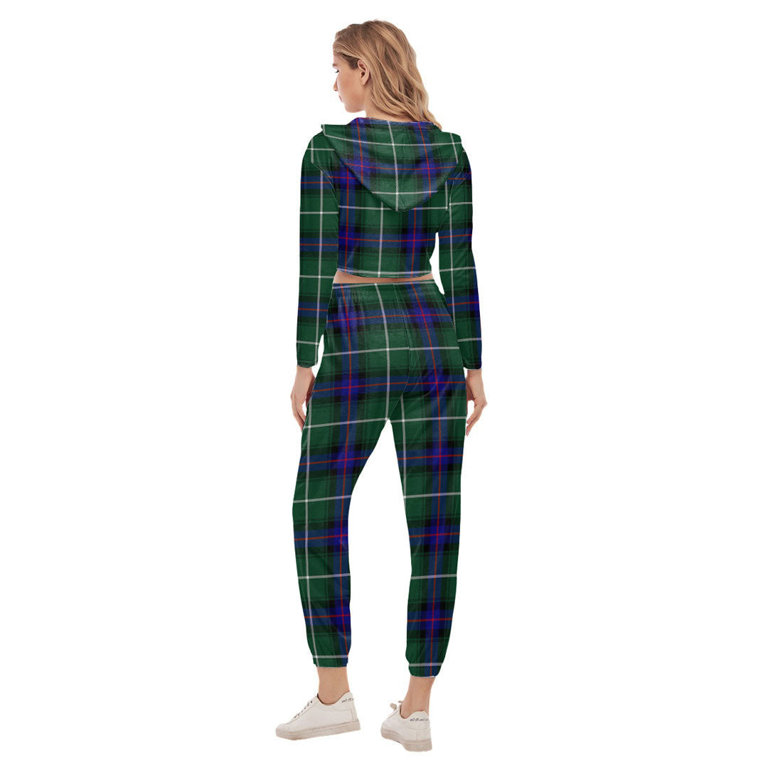 MacDonald of the Isles Hunting Modern Tartan Plaid Crop Hoodie Sports Sets