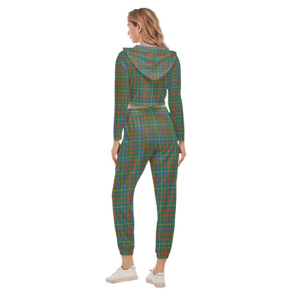 MacKintosh Hunting Ancient Tartan Plaid Crop Hoodie Sports Sets