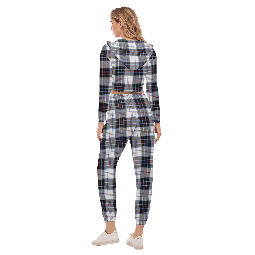 MacRae Dress Modern Tartan Plaid Crop Hoodie Sports Sets