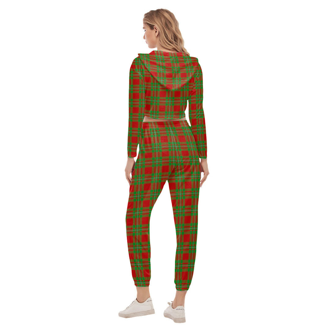 MacGregor Modern Tartan Plaid Crop Hoodie Sports Sets