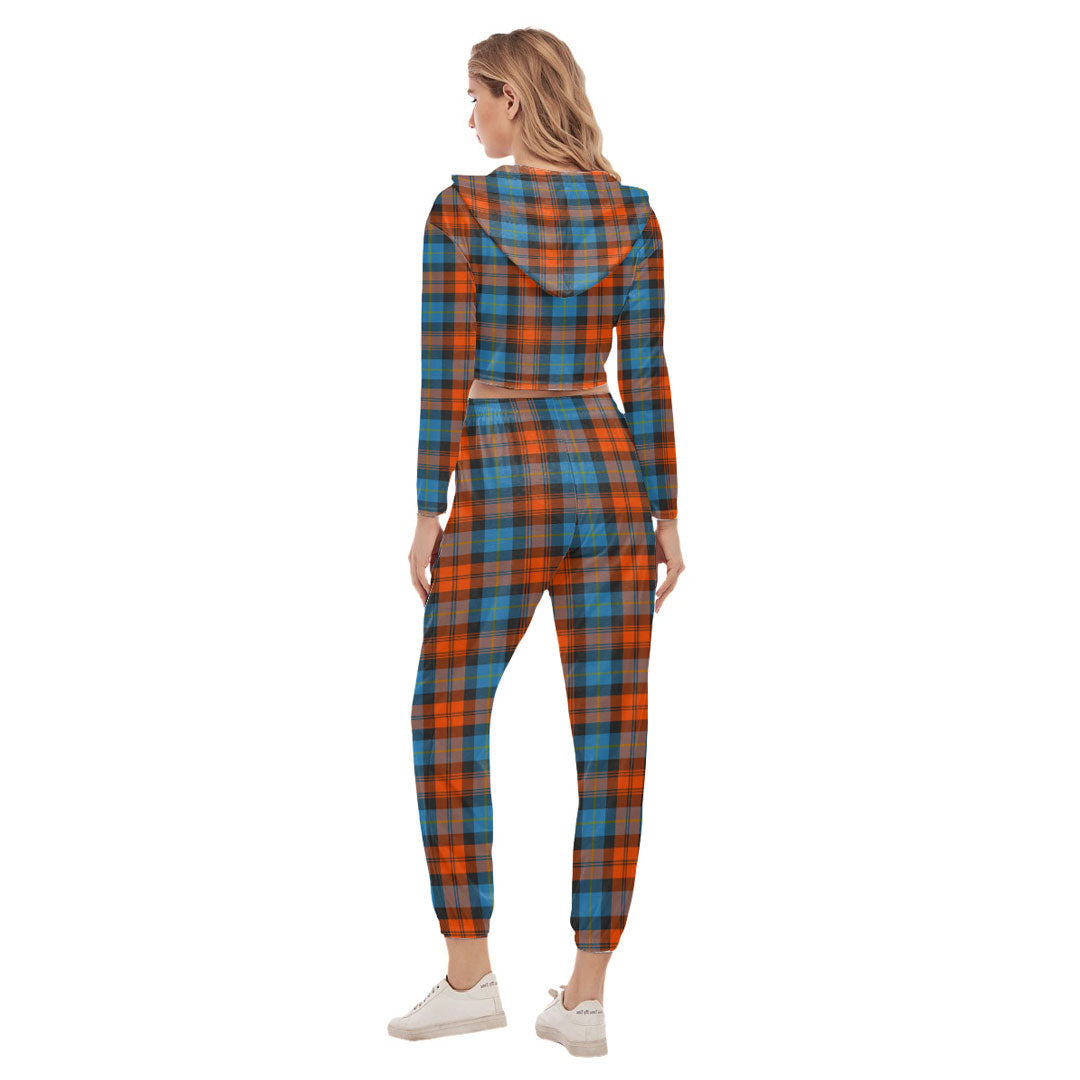 MacLachlan Ancient Tartan Plaid Crop Hoodie Sports Sets