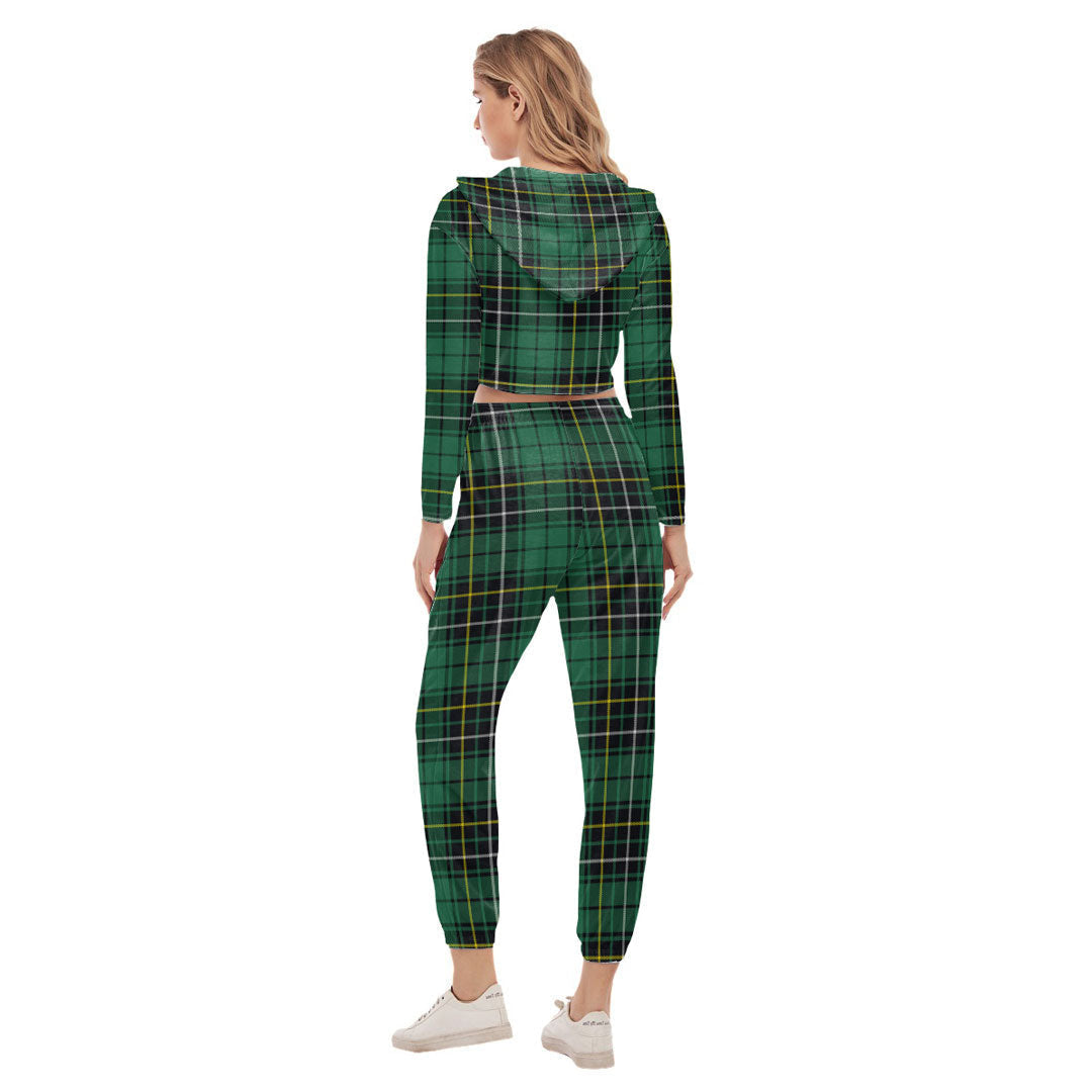 MacAlpine Ancient Tartan Plaid Crop Hoodie Sports Sets