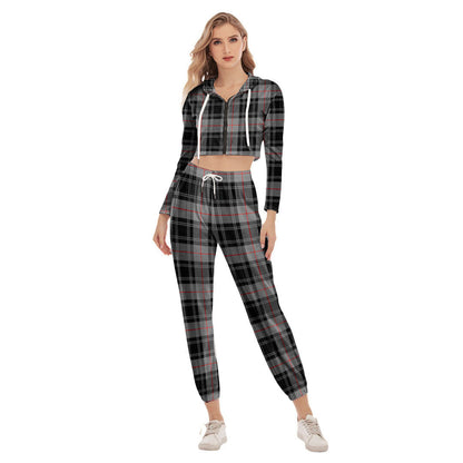 Moffat Modern Tartan Plaid Crop Hoodie Sports Sets